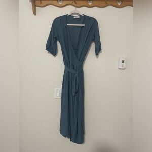 Little Cottonwood Astrid Wrap Dress in Blue